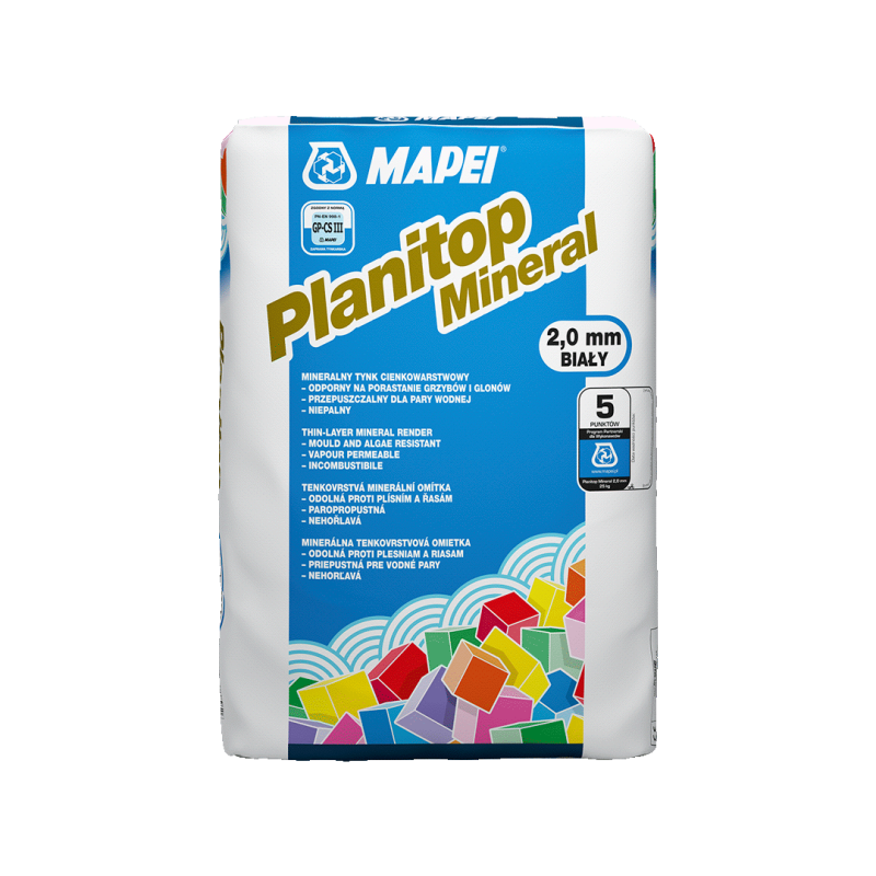 MAPEI Cieńkowarstwowy tynk mneralny Planitop Mineral 2,0 mm (25 kg)