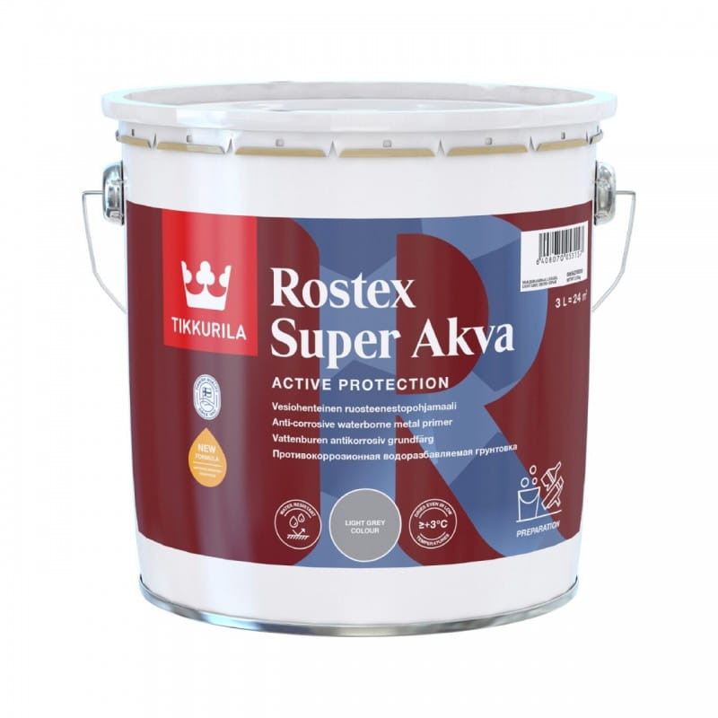 Tikkurila Rostex Super Akva (jasno szary 10 l)