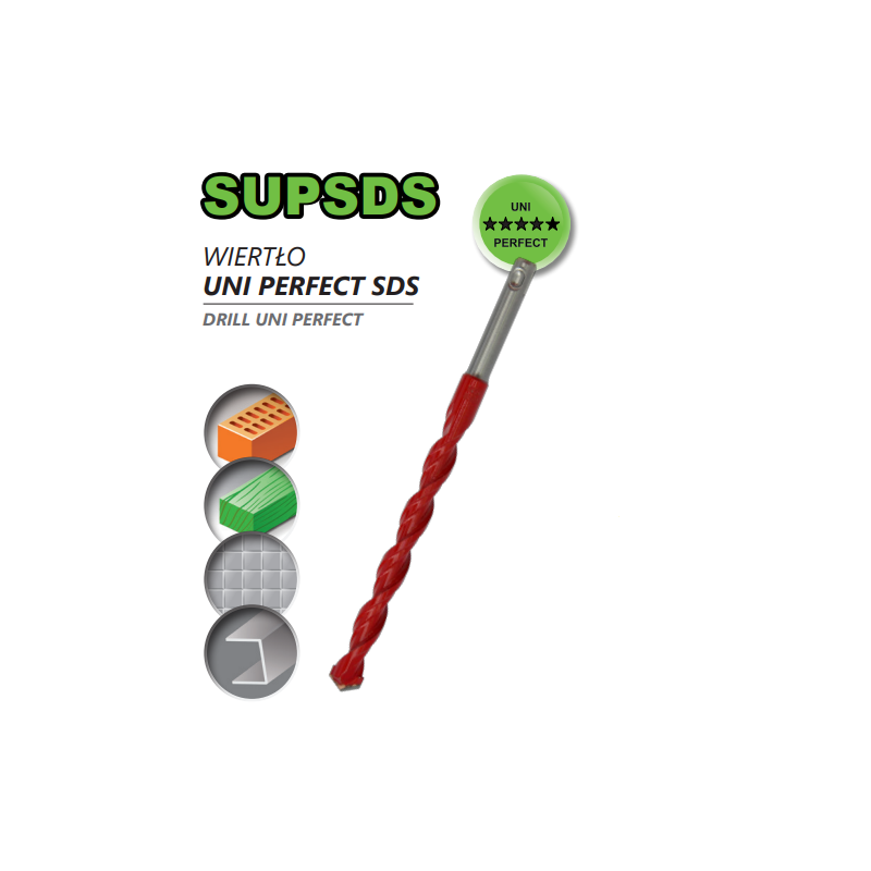 Wiertło UNI PERFECT SDS (bezudarowe) SUPSDS 10450