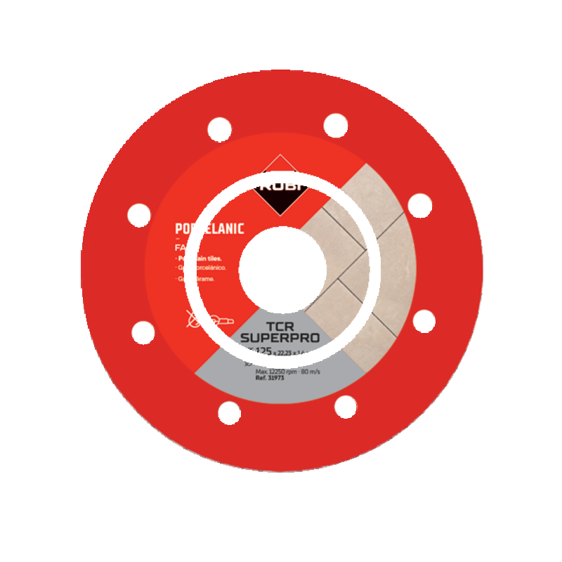 Tarcza diamentowa do gresu porcelanowego, obrzeże TURBO TCR 125 SUPERPRO