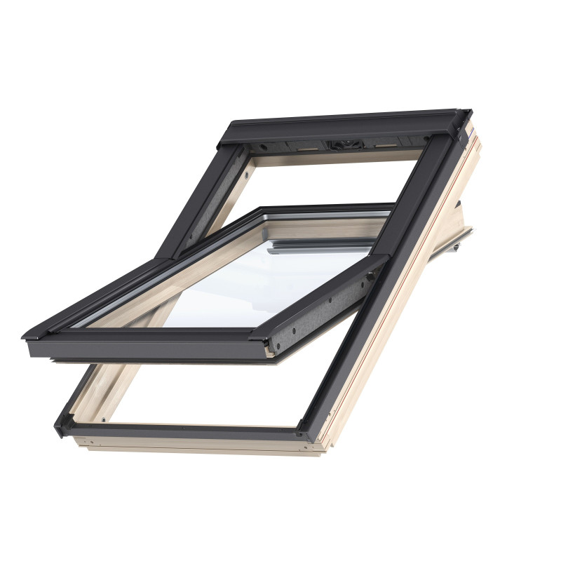 Okno dachowe VELUX GLL 1061 MK08 78x140 cm górne otwieranie, pakiet 3-szybowy, drewniane