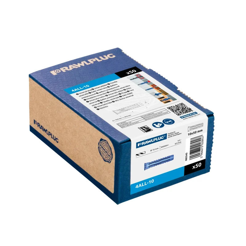 RAWLPLUG Kołek uniwersalny 4ALL 10x50 mm - opakowanie kartonowe - 50 szt.