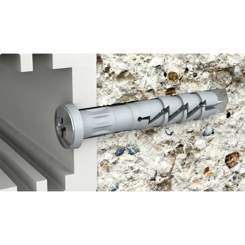 KOELNER Kołek wbijany szybkiego montażu z kołnierzem cylindrycznym FX-C 5x25 mm - blister - 22 szt.