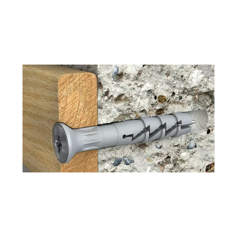 KOELNER Kołek wbijany nylonowy szybkiego montażu z lejkiem FX-L 8x60 mm - blister - 12 szt.