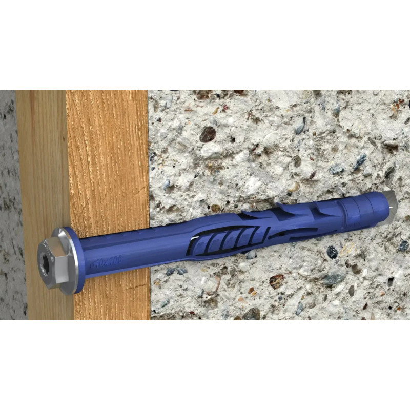 RAWLPLUG Kołek ramowy z kołnierzem z ocynkowanym wkrętem z łbem heksagonalnym R-FF1 10x300  mm - opakowanie kartonowe- 10 szt.