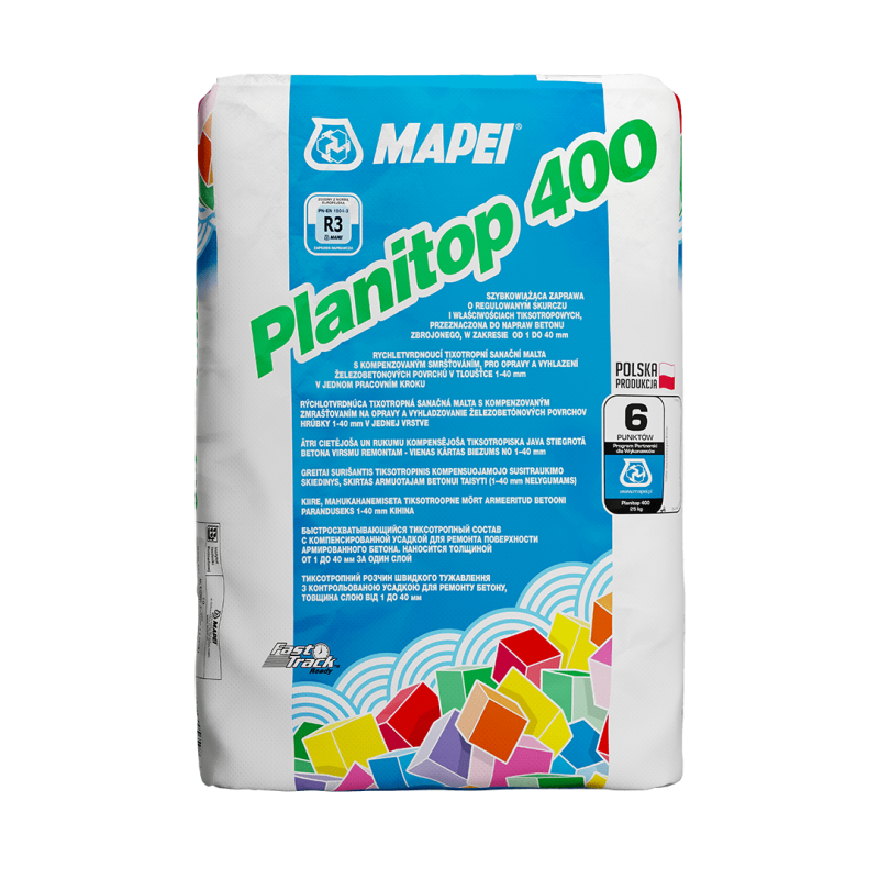 MAPEI Szybkosprawna zaprawa do wykonywania napraw powierzchniowych PLANITOP 400 25kg