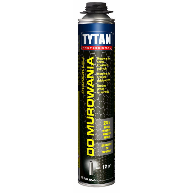 TYTAN Pianoklej pistoletowy do murowania szary 870 ml