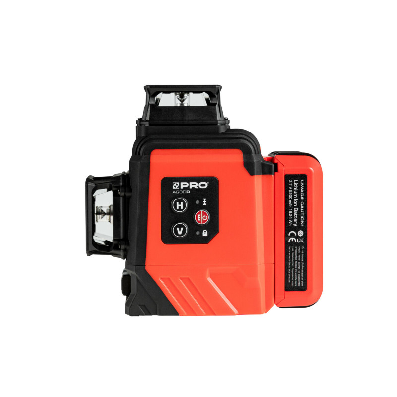 PRO Laser wieloliniowy PRO-AQ3DR (czerwona wiązka) Zestaw PLUS