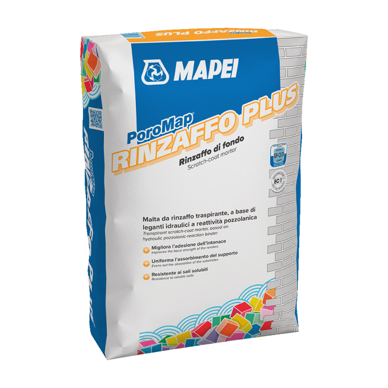MAPEI Paroprzepuszczalna zaprawa podkładowa POROMAP RINZAFFO PLUS 25 kg