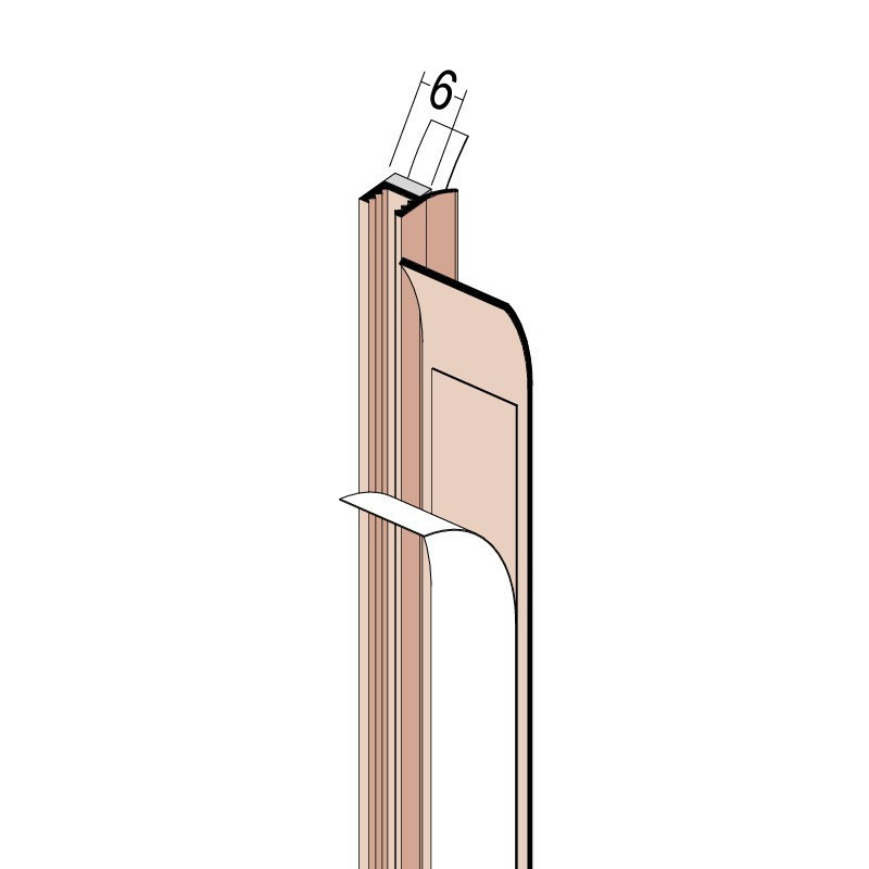 PROTEKTOR Listwa przyokienna z uszczelką do tynków wewnętrznych i zewnętrz (6 mm) 3m