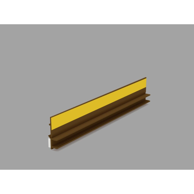 BELLA PLAST BP12 MIDI U listwy pcv do okien z uszczelką brąz 2,5m/9mm