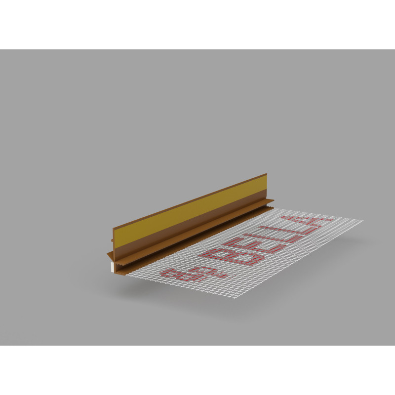 BELLA PLAST BP13 MINI U listwy pcv do okien z siatką i uszczelką ciemny orzech 2,5m/6mm 30 szt.