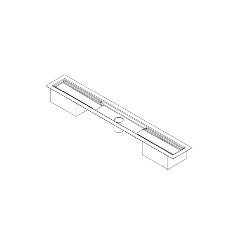 MAPEI Korpus odpływu z rurą o śr. 50 mm bez syfonu - odpływ liniowy do prysznica bez brodzika PP DRAIN AQUA 60 cm