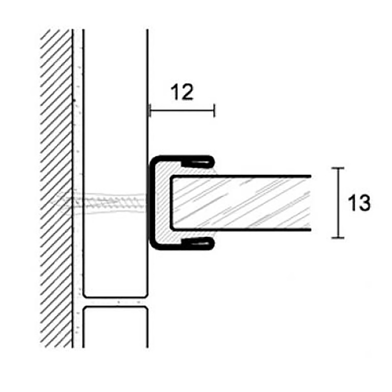 MAPEI PROFILPAS Profil do kabin prysznicowej stal nierdzewna satynowa GPS14 | 210 cm