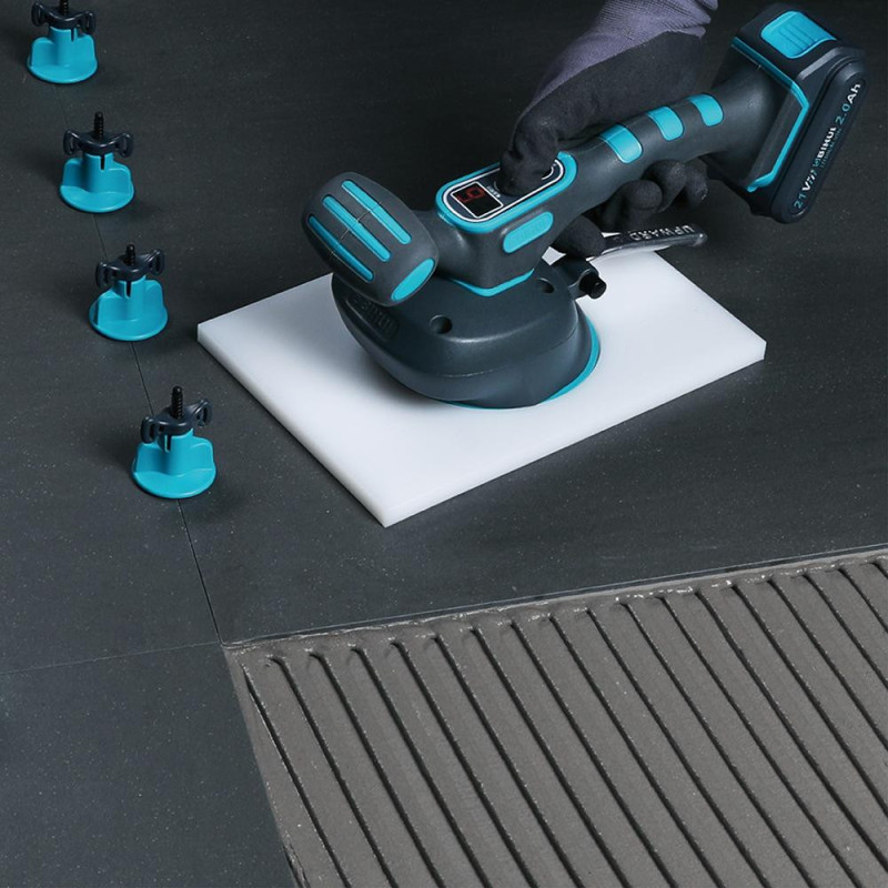 BIHUI Dobijak wibracyjny do płytek select cyfrowy wyświetlacz udźwig 35 kg ( przyssawka wibracyjna i baterią)