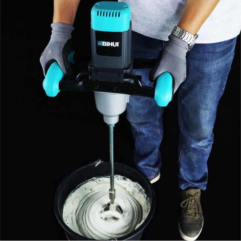BIHUI Mixer mieszarka do mas, zapraw, kleju i farb - 2 biegowy 1200W
