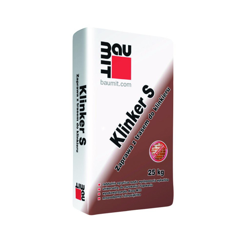 BAUMIT Zaprawa z trasem do klinkieru o niskiej nasiąkliwości Klinker S  (czarny 25 kg)