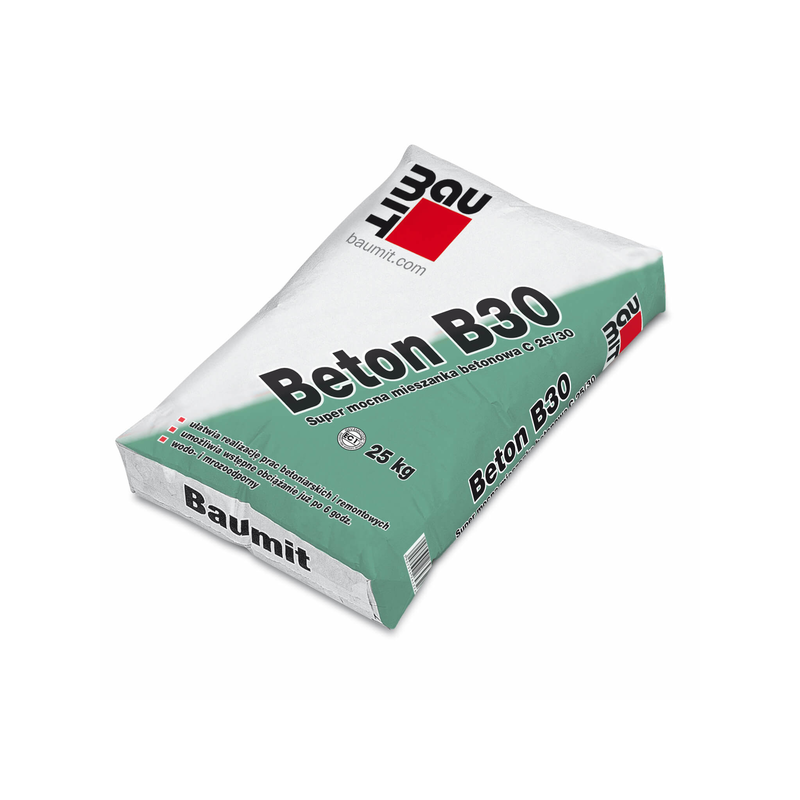 BAUMIT Supermocna szybka mieszanka betonowa o wytrzymałości ≥ 30 MPa  Beton B30 (25 kg)