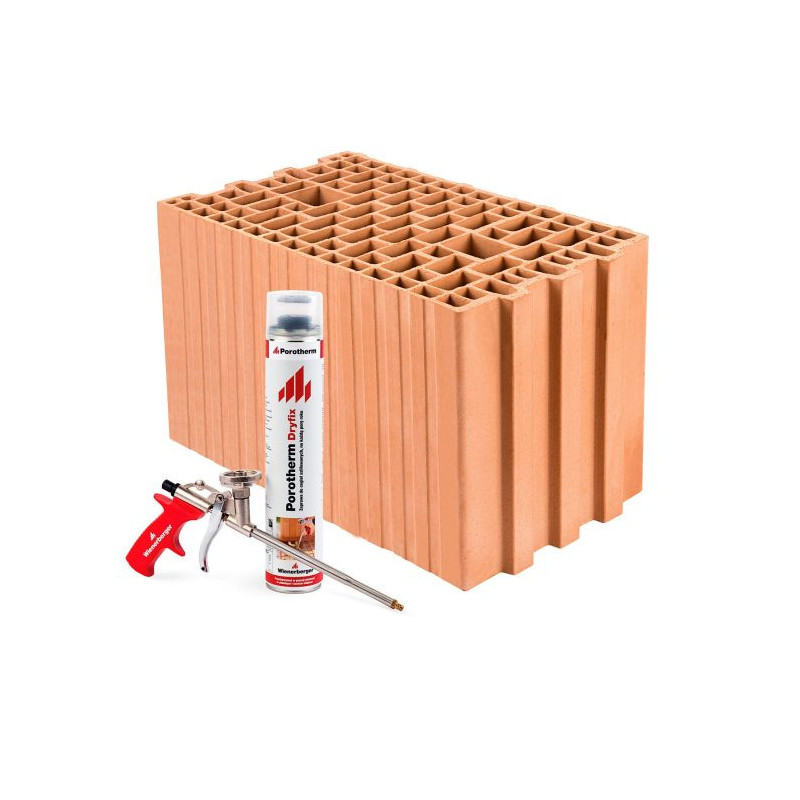 WINEBERGER  Pustak ceramiczny Porotherm 25 E3 Dryfix szlifowany z zaprawą