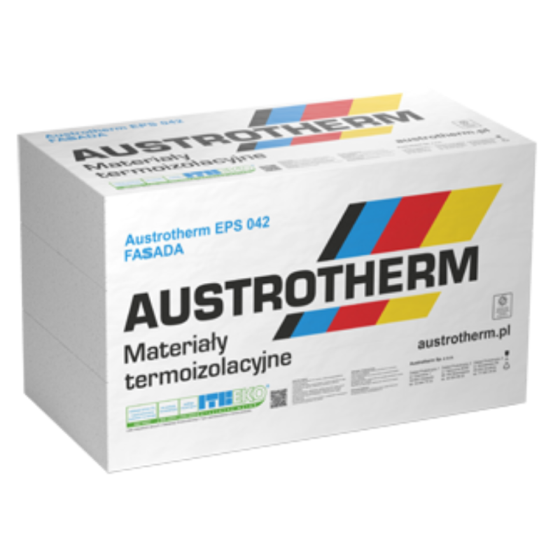 AUSTROTHERM Styropian elewacyjny biały EPS 040 FASSADA FREZ 10 cm