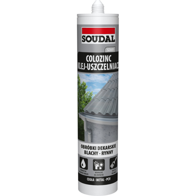 SOUDAL Klej do blach Colozinc (czarnoszary 290 ml)