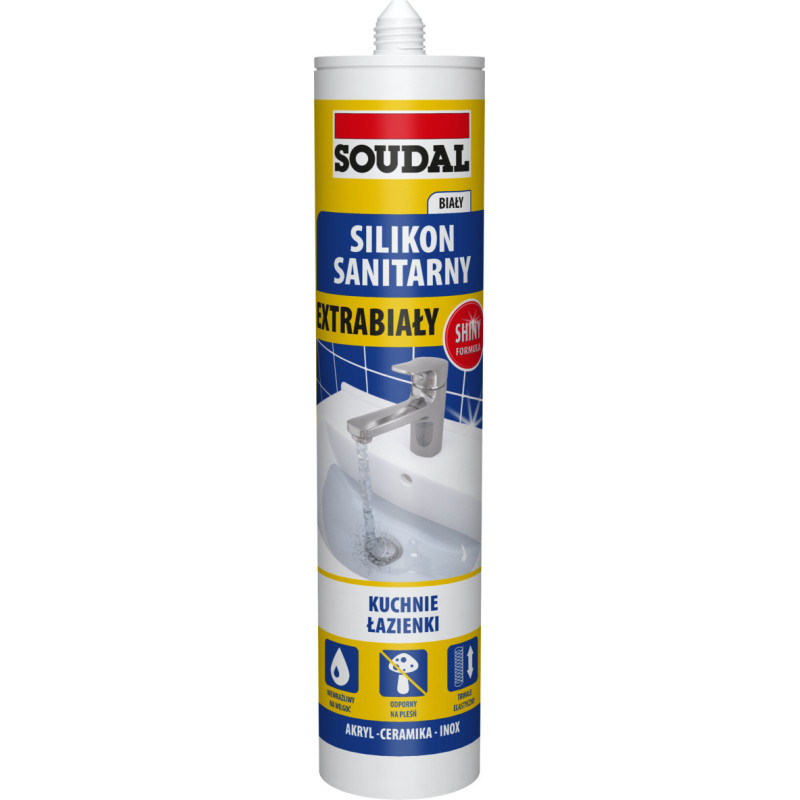 SOUDAL Silikon sanitarny extra biały (280 ml)