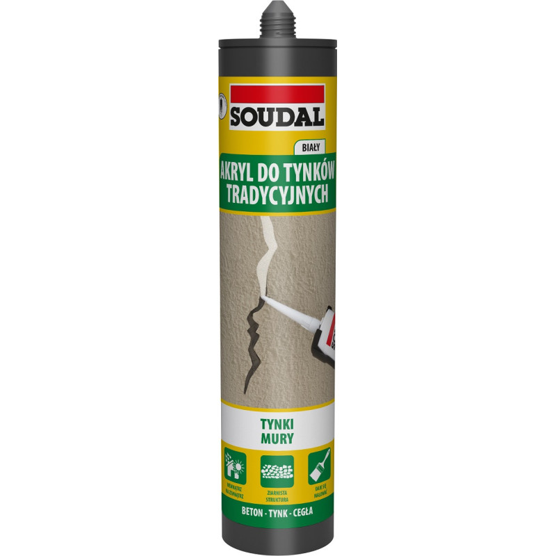 SOUDAL Akryl do tynków tradycyjnych (biały 280 ml)