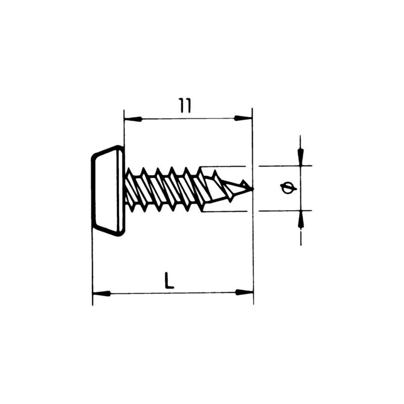 ACP Wkręty do płyt gipsowo-kartonowych do łączenia profili ,fosfat. 3,9x13 mm (1000szt/op.)