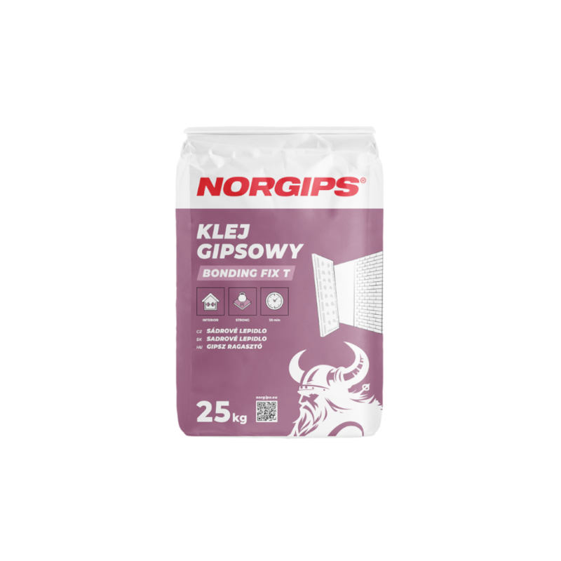 NORGIPS Klej gipsowy do płyt gipsowo-kartonowych i materiałów izolacyjnych Bonding Fix T 25 kg