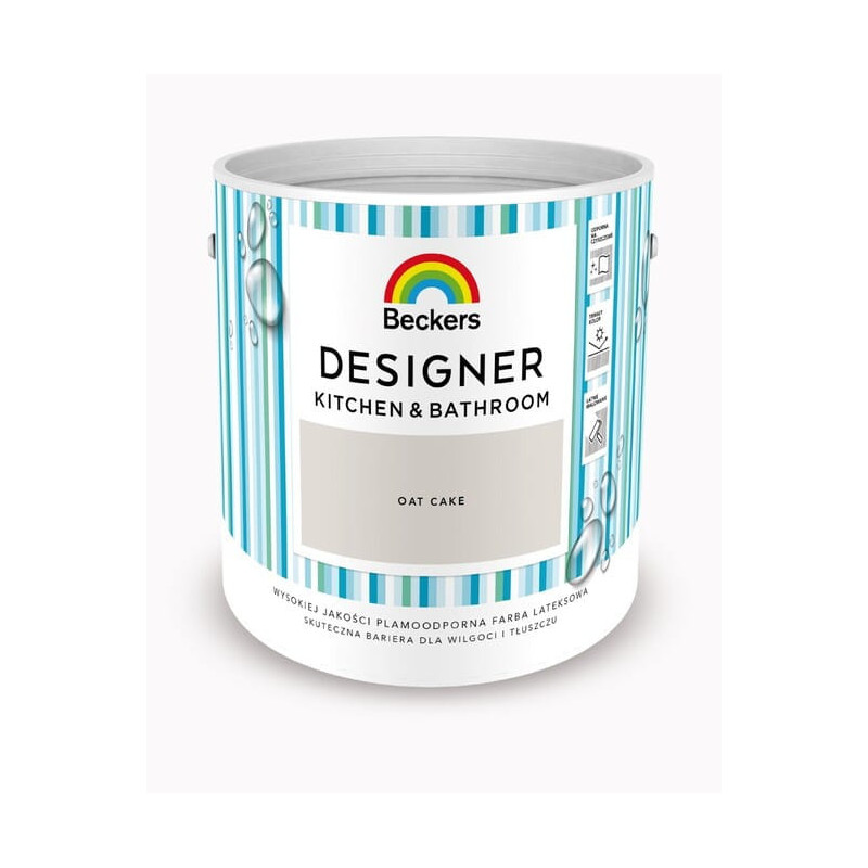 Beckers Farba matowa do kuchni i łazienki Designer Kitchen&Bathroom (White 5 l)